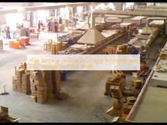 Hoogtemperatuur glas decoratie technologie met 500-3500mm Mesh Belt Breedte